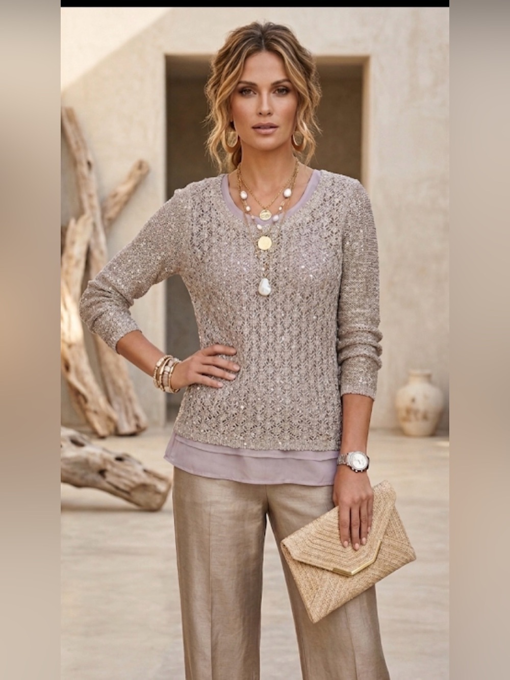 Maurices Bedazzled Sweater Sz M Grey Sequin Accents Formal Party‎ Wedding Xmas